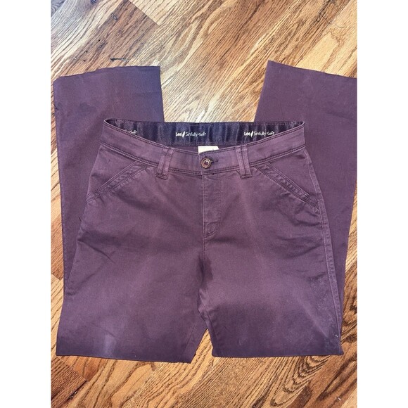 Lee’s Sinfully Soft Size 8 Casual Cotton Pants Burgundy - Picture 1 of 4